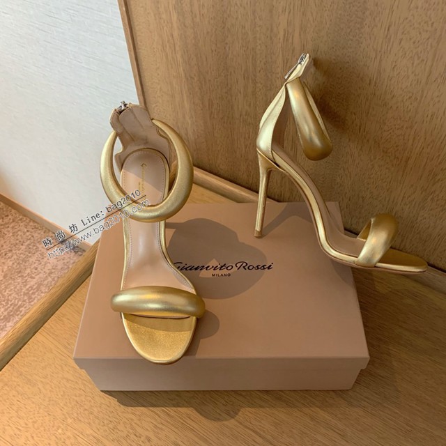 Gianvito Rossi專櫃款一字帶涼鞋 定制羊皮女士拖鞋 dx3603